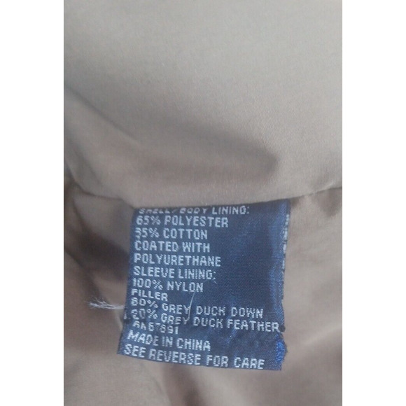 Vintage MIGHTY MAC Ivory Long Goose Down Trench coat Mens Large Winter Overcoat - Picture 11 of 12